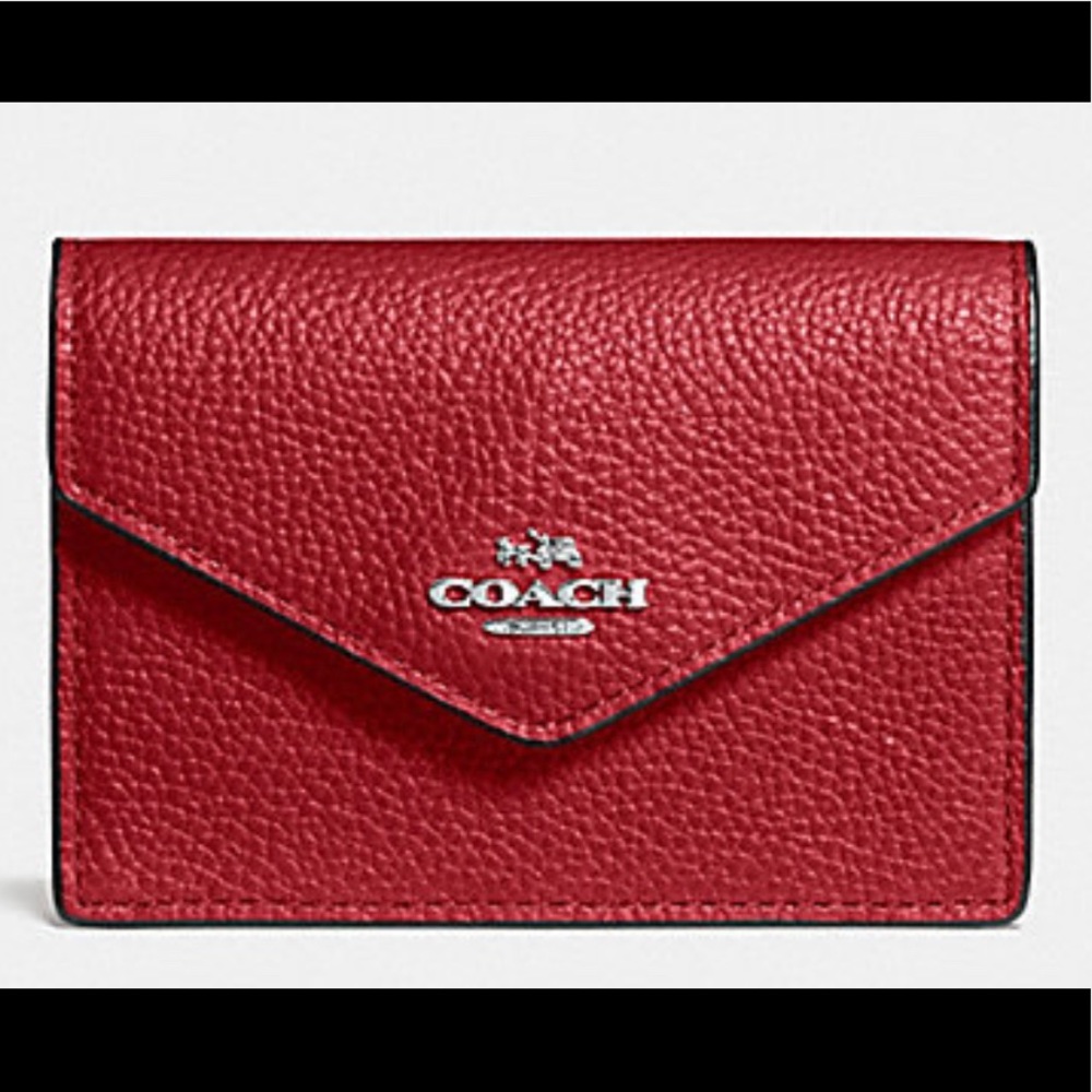 Coach Red Leather Wallet